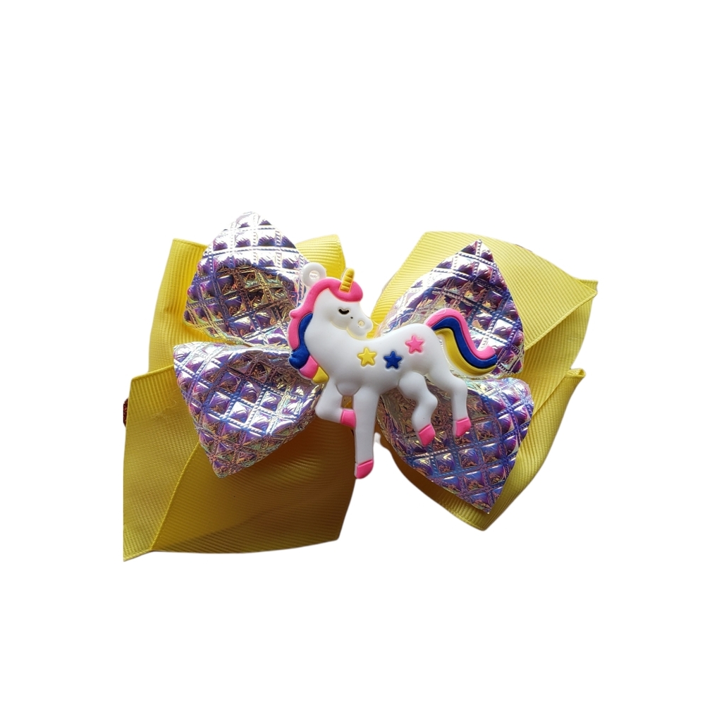 New yellow unicorn Hair clips
